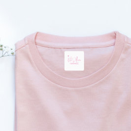 Anpassningsbar Rosa Clothing label for handmade ar Klistermärke