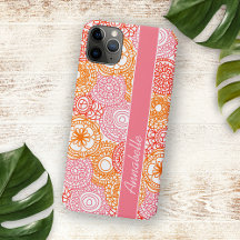 Anpassningsbar Rosa Coral Red Orange Blommigt Art 