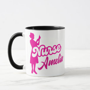Anpassningsbar Rosa Doll Nurse Girly Mugg