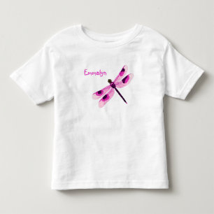 Anpassningsbar Rosa Dragonfly Sleeveless Dress T Shirt