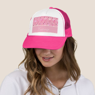 Anpassningsbar Rosa Flamingo Paradise Watercolor M Keps