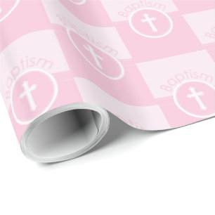 Anpassningsbar, Rosa Flicka Barn Av Gud Dop Presentpapper