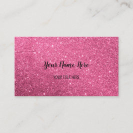 Anpassningsbar Rosa Glitter Affärskort Visitkort