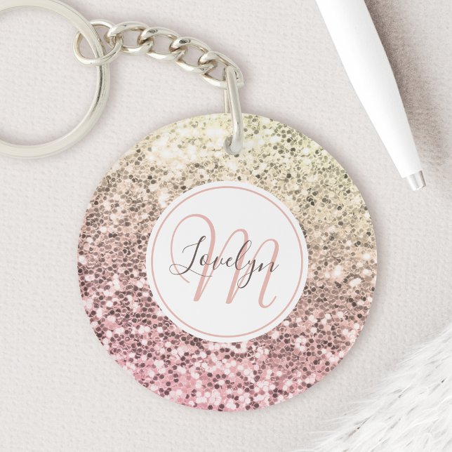 Anpassningsbar  Rosa Glitter Unicorn Monogrammed N (Skapare uppladdad)