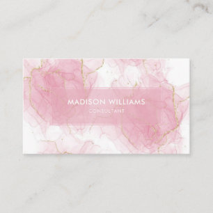 Anpassningsbar Rosa Guld Glitter Professionell Visitkort