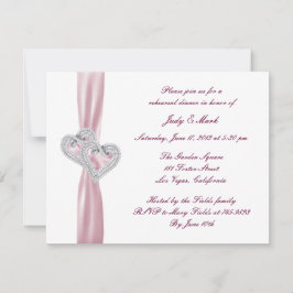 Anpassningsbar Rosa Hearts Rehearsal Middagsinbjud Inbjudningar