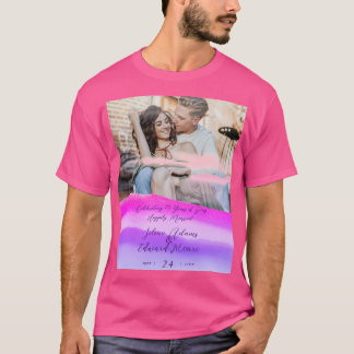 Anpassningsbar Rosa Holography Overlay Photo Annib T Shirt