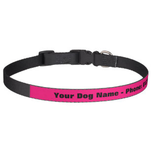 Anpassningsbar rosa hundhundar med mobilt nummer o halsband husdjur