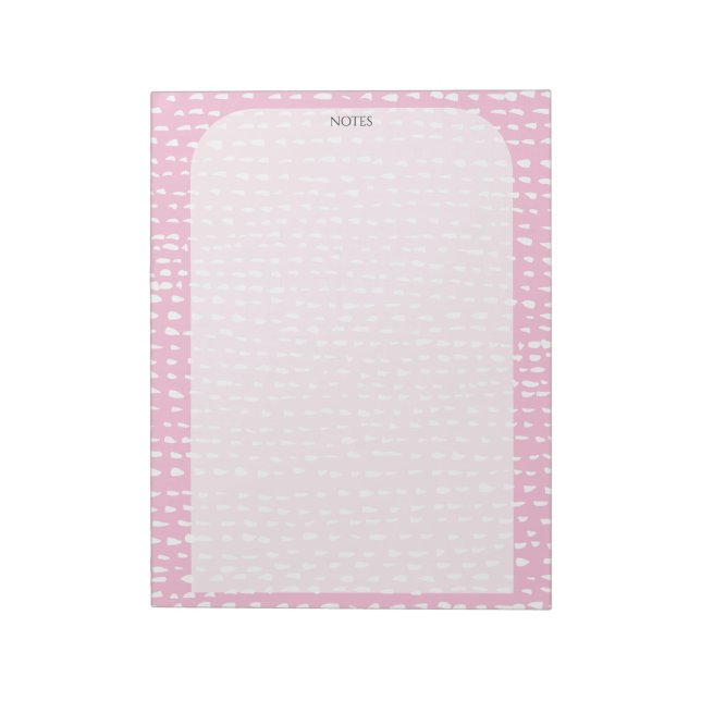 ANPASSNINGSBAR Rosa Inky Dots TO-DO-listmeddelande Anteckningsblock (Roterad)