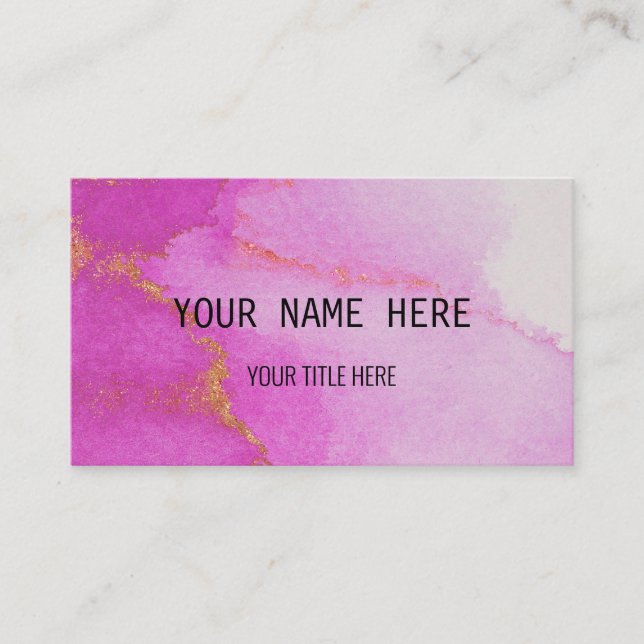 Anpassningsbar Rosa Jewel Tone Visitkort (Framsida)