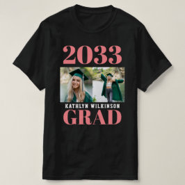 ANPASSNINGSBAR Rosa Modern Simple Script 2 Photo G T Shirt