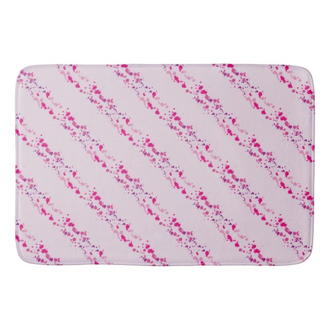 Anpassningsbar Rosa Mönster Bath Mat Badrumsmatta (Framsidan)