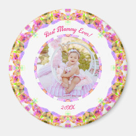 Anpassningsbar Rosa Mor's Day Best Mummy ever ever Magnet