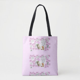Anpassningsbar Rosa och Bröllop Tote Bag Tygkasse