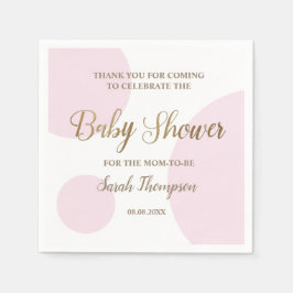 Anpassningsbar rosa och vit dusch i flicka pappersservett