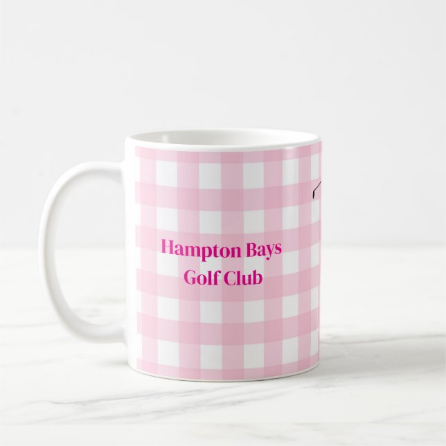 Anpassningsbar Rosa Play Dam Golf League Coffee Mu Kaffemugg (Vänster)