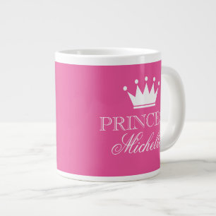 Anpassningsbar rosa prinsessan krona överdimensio jumbo mugg