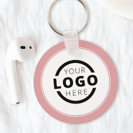 Anpassningsbar Rosa Promotional Business Logotyp B Nyckelring