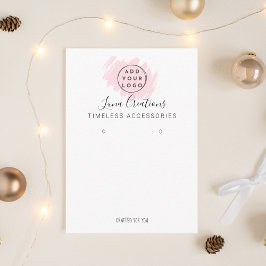 Anpassningsbar Rosa  Push Nugget Earrings Visning  Visitkort