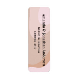 Anpassningsbar Rosa Retro Wave Bröllop Returadress Returadress Etikett