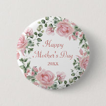 Anpassningsbar Rosa ros Blommigt Mors dag