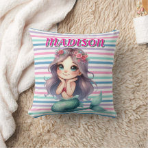 Anpassningsbar Rosa Sjöjungfru strimlad mönster