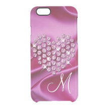 Anpassningsbar Rosa Sparkling Diamonds Heart Mönst