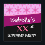 Anpassningsbar Rosa Star Blommor V001 Inbjudningar<br><div class="desc">Den här rosa stjärnblomsterdesignen är en roligt till inbjudan till party firande på 21-årsdagen. All text är helt anpassade. Du kan experimentera med olika papprare typer genom att klicka på fliken "Inbjudningsalternativ" i det övre högerna. Jag rekommenderar den metalliska papper som ge din födelsedag inbjuder till en festshimmer och shine....</div>