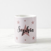 Anpassningsbar Rosa Star Mugg - Personlig med ditt