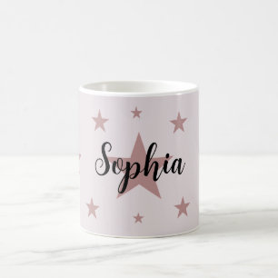 Anpassningsbar Rosa Star Mugg - Personlig med ditt