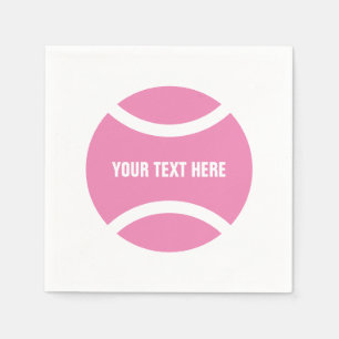 Anpassningsbar rosa tennis boll Födelsedagsfest na Pappersservett