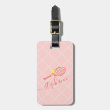 Anpassningsbar Rosa Tennis Monogram Travel