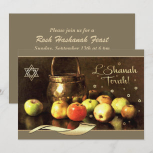 Anpassningsbar Rosh Hashanah Firande Party Inbjudningar