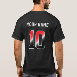 Anpassningsbar Rött nummer 10 Personlig T-Shirt