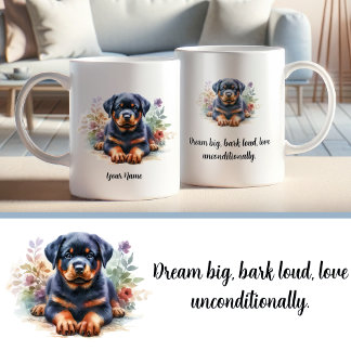 Anpassningsbar Rottweiler Mugg med inspirationsoff