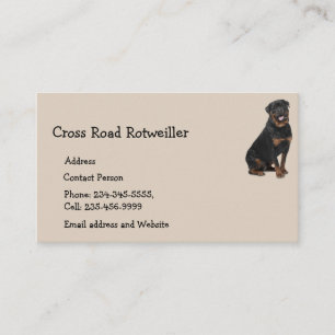 Anpassningsbar Rotweiller Hund Pet Animal Logotyp Visitkort