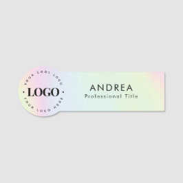 Anpassningsbar Round Company Business Logotyp Holo Namnbricka