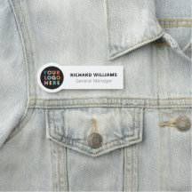 Anpassningsbar Round Logotyp Employee Magnetic ell