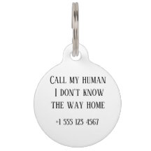 Anpassningsbar Round Pet Tag - Humor & Safety
