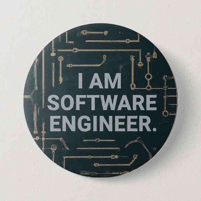 Anpassningsbar Round Software Ingenjör-Designad Knapp (Framsida)