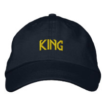 Anpassningsbar Royal KING Text Marinblå Keps Elega