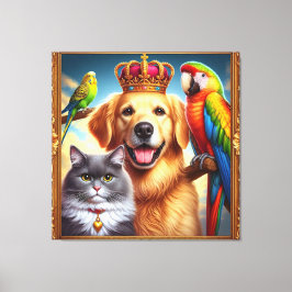 Anpassningsbar Royal Pet Porträtt Noble Digital Ar Canvastryck