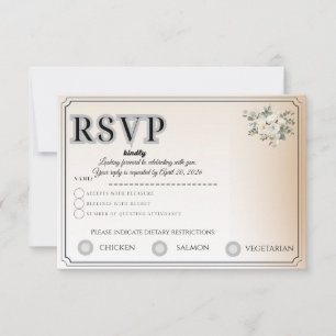 Anpassningsbar RSVP-kort Spåra gästnärvaro OSA Kort