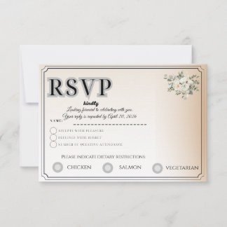 Anpassningsbar RSVP-kort | Spåra gästnärvaro OSA Kort