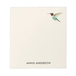Anpassningsbar Ruby-throated Hummingbird Antecknin Anteckningsblock