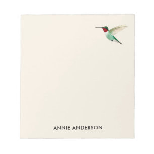 Anpassningsbar Ruby-throated Hummingbird Antecknin Anteckningsblock
