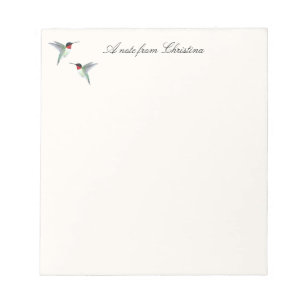 Anpassningsbar Ruby-throated Hummingbird Notes Anteckningsblock