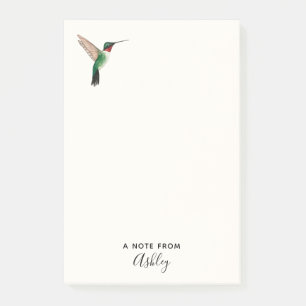 Anpassningsbar Ruby-throated Hummingbird Notes Post-it Block