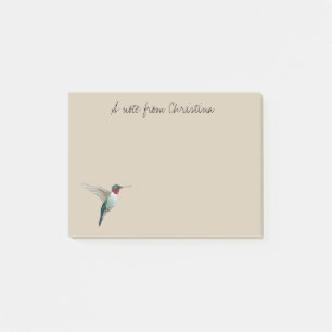 Anpassningsbar Ruby-throated Hummingbird Post-it N Block