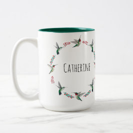 Anpassningsbar Ruby-throated Hummingbird Två-Tonad Mugg